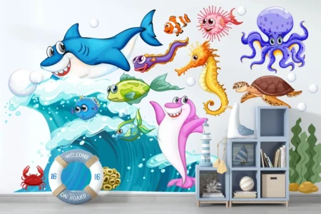 Naklejka na ścianę - podwodna przygoda