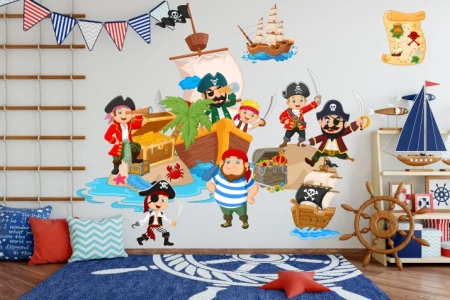 Naklejka na ścianę - piraci