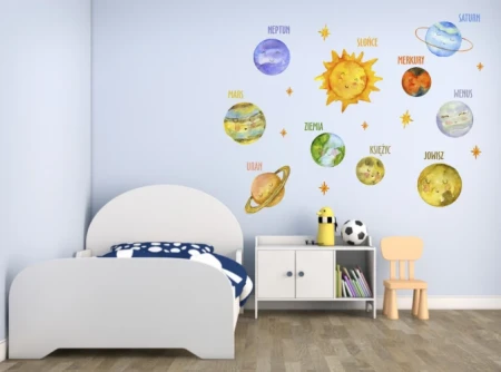 Naklejka na ścianę - układ słoneczny