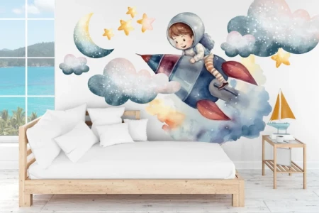 Naklejka na ścianę - wyprawa w kosmos