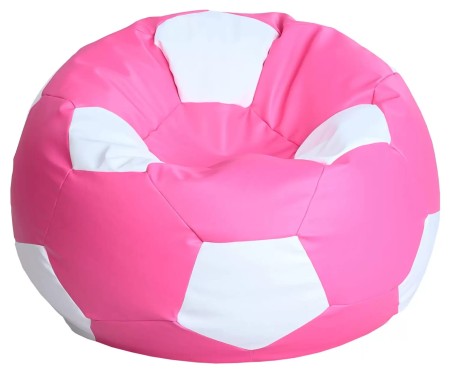 Pufa PIŁKA 80 cm różowa / biała