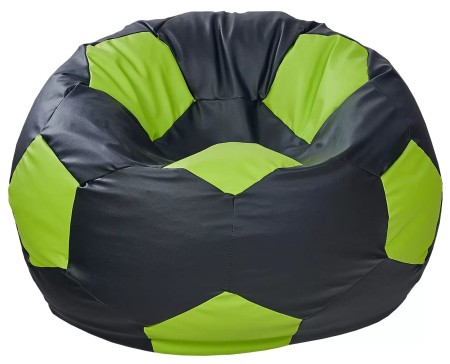 Pufa PIŁKA 80 cm czarna / zielona