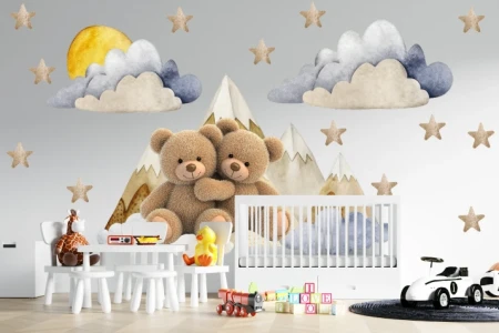 Naklejka na ścianę - pluszowe misie