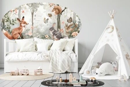 Naklejka na ścianę - leśne historie