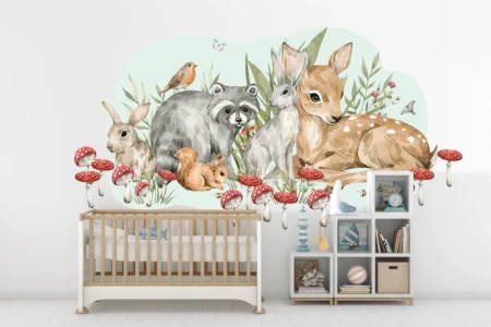 Naklejka na ścianę - leśny zakątek