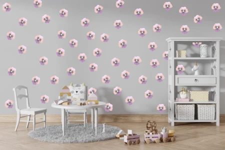 Naklejka na ścianę - pastelowa łąka