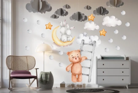 Naklejka na ścianę - bajkowy miś