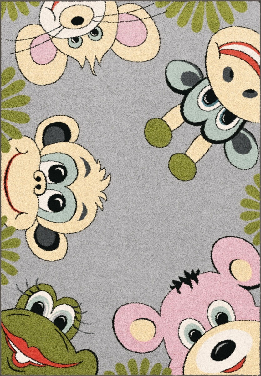 Dywan do Przedszkola PLAY DŻUNGLA Szary