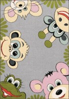 Dywan do Przedszkola PLAY DŻUNGLA Szary