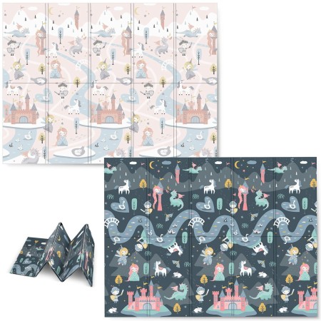 Dwustronna mata edukacyjna piankowa XPE 200x150 – magiczne królestwo