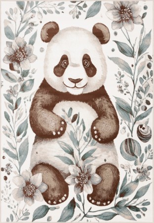 Dywan do Przedszkola PLAY PANDA Miętowy