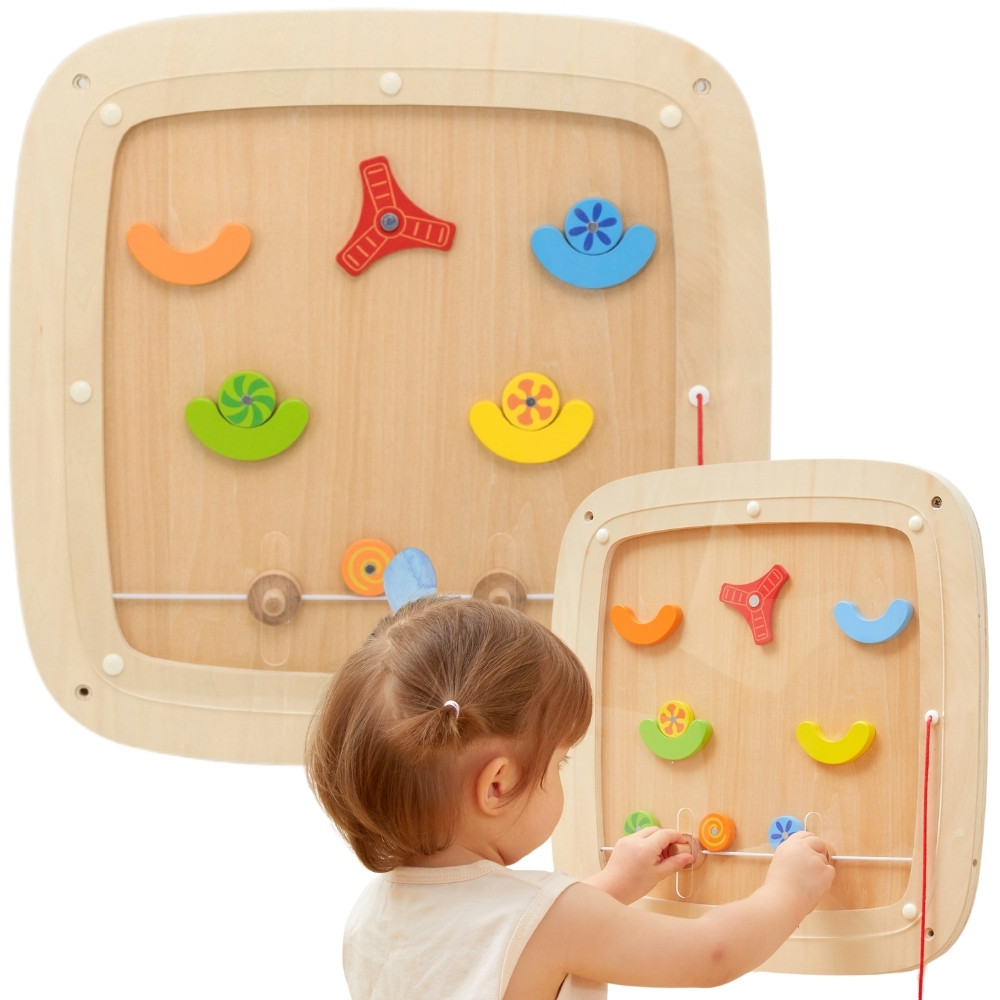 Drewniana tablica manipulacyjna sensoryczna - gra w pinball