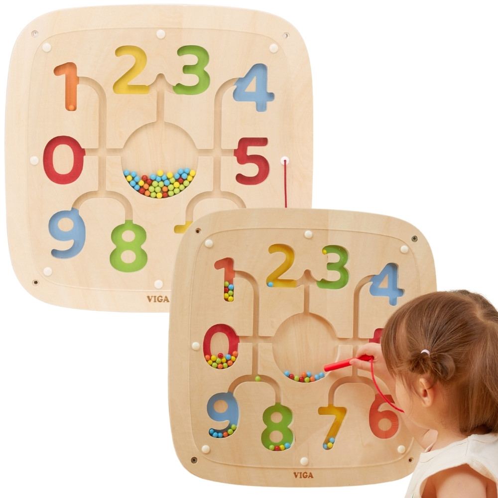 Drewniana tablica manipulacyjna sensoryczna - nauka liczenia sorter