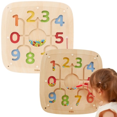 Drewniana tablica manipulacyjna sensoryczna - nauka liczenia sorter