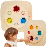 Drewniana tablica manipulacyjna sensoryczna - mieszanie kolorów
