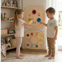 Drewniana tablica manipulacyjna sensoryczna - mieszanie kolorów