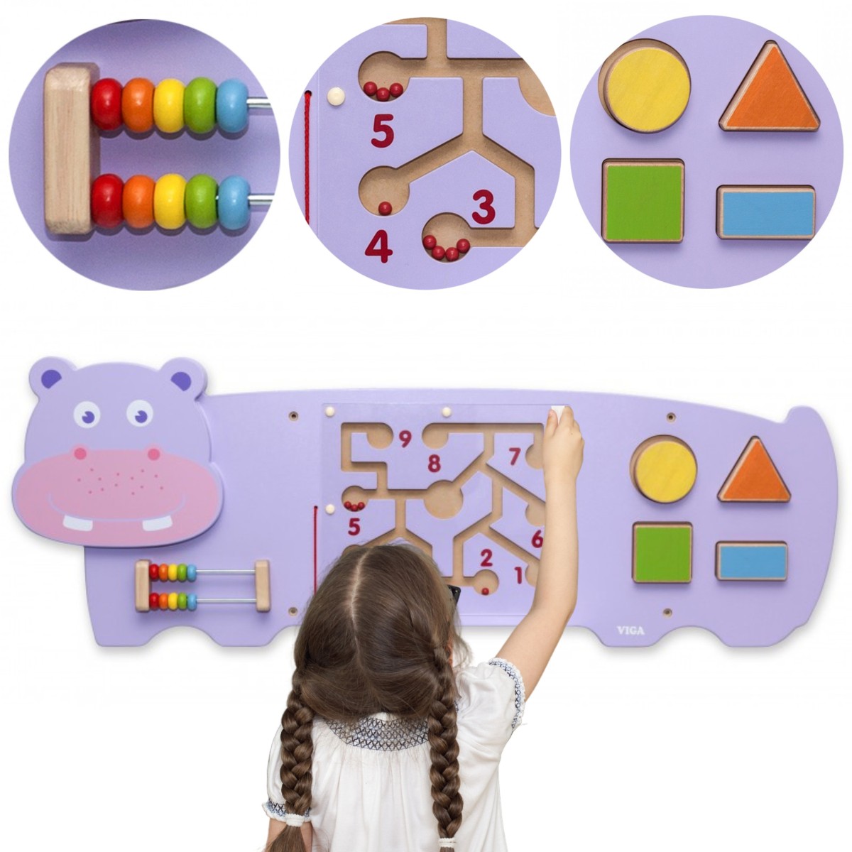 Tablica  manipulacyjna sensoryczna - hipopotam