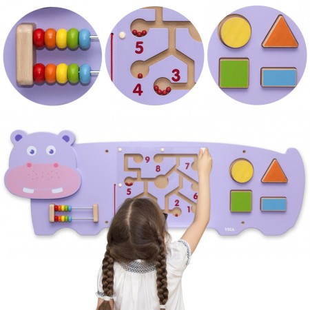 Tablica  manipulacyjna sensoryczna - hipopotam