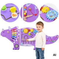 Tablica  manipulacyjna sensoryczna - dinazur triceratops