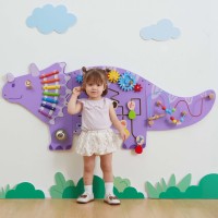 Tablica  manipulacyjna sensoryczna - dinazur triceratops