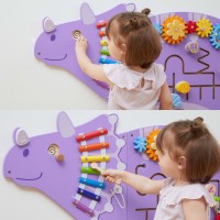 Tablica  manipulacyjna sensoryczna - dinazur triceratops