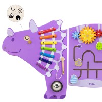 Tablica  manipulacyjna sensoryczna - dinazur triceratops