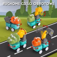 Grube magnetyczne klocki konstrukcyjne dinozaury – zestaw edukacyjny 84 elementy