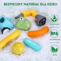 Grube magnetyczne klocki konstrukcyjne dinozaury – zestaw edukacyjny 84 elementy