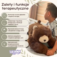 Pluszak sensoryczny obciążeniowy, przytulanka 65 cm – miś niedźwiadek