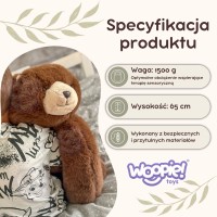 Pluszak sensoryczny obciążeniowy, przytulanka 65 cm – miś niedźwiadek