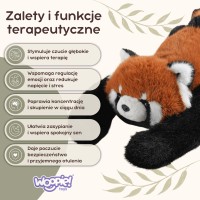 Pluszak sensoryczny obciążeniowy, przytulanka 65 cm – ruda panda