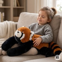 Pluszak sensoryczny obciążeniowy, przytulanka 65 cm – ruda panda