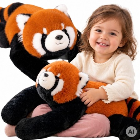 Pluszak sensoryczny obciążeniowy, przytulanka 1 kg – ruda panda