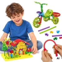 Klocki konstrukcyjne TWIST ART 3D – zestaw edukacyjny 150 elementów