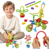 Klocki konstrukcyjne TWIST ART 3D – zestaw edukacyjny 85 elementów