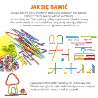 Klocki konstrukcyjne TWIST ART 3D – zestaw edukacyjny 85 elementów