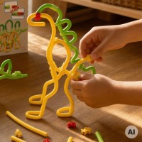 Klocki konstrukcyjne TWIST ART 3D – zestaw edukacyjny 71 elementów