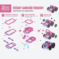 Klocki konstrukcyjne TWIST ART 3D – zestaw edukacyjny 44 elementy