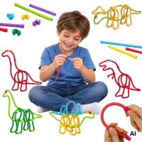 Klocki konstrukcyjne TWIST ART 3D – zestaw edukacyjny 117 elementów
