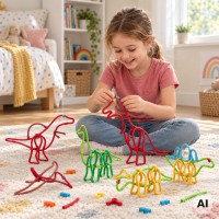 Klocki konstrukcyjne TWIST ART 3D – zestaw edukacyjny 117 elementów