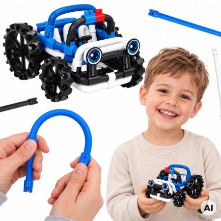 Klocki konstrukcyjne TWIST ART 3D – zestaw edukacyjny 49 elementów