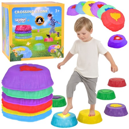 Świecące kamienie sensoryczne do balansowania – zestaw 6 sztuk