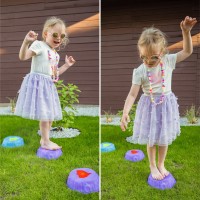 Świecące kamienie sensoryczne do balansowania – zestaw 6 sztuk