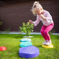 Ścieżka sensoryczna – kamienie do balansowania z wypustkami, zestaw 5 sztuk
