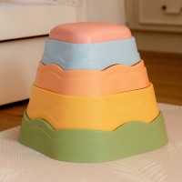 Kamienie sensoryczne do balansowania z wypustkami – zestaw 5 sztuk, pastelowe