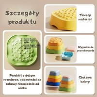 Kamienie sensoryczne do balansowania z wypustkami – zestaw 5 sztuk, pastelowe