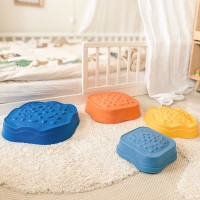 Kamienie sensoryczne do balansowania z wypustkami – zestaw 5 sztuk, wielokolorowe