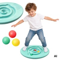 Deska sensoryczna do balansowania z labiryntem i piłeczkami – miętowa
