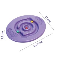 Deska sensoryczna do balansowania z labiryntem i piłeczkami – fioletowa