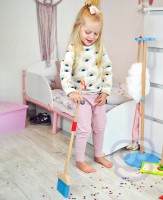 Drewniany zestaw do sprzątania - 6 elementów